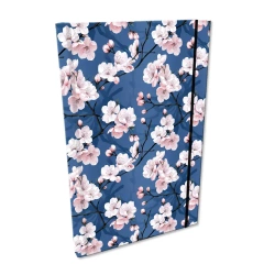 Notes A5 kratka z gumką Soft Touch Kwiat Wiśni - EV-Corp