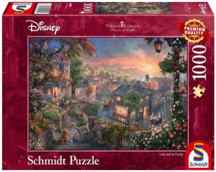 Puzzle PQ 1000 Zakochany kundel (Disney) G3 - Schmidt