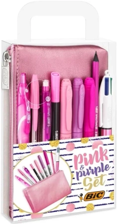 Zestaw przyborów w etui Pink&Purple - BIC
