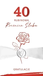 Karnet Rocznica Ślubu 40 - rubinowa - Armin Style