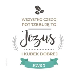 Podstawka korkowa - Jezus i kubek kawy - praca zbiorowa
