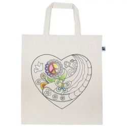 Bawełniana torba z motywem serca - Goki
