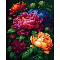Malowanie po numerach - Kwitnące piwonie 40x50cm - Twoje Hobby