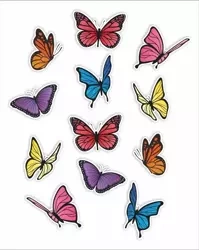 Dekoracje okienne dwustronne - Motyle 02 12szt - LearnHow