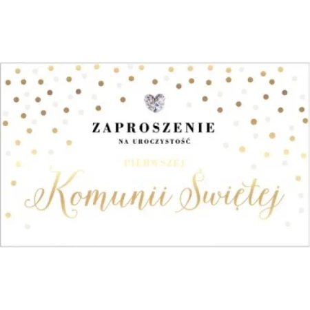 Zaproszenie na uroczystość Pierwszej Komunii Świętej PMZ-075 - Passion Cards