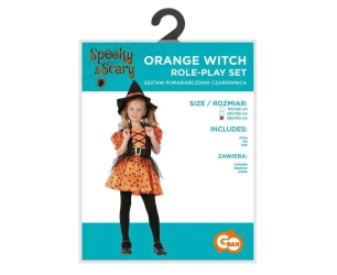 Strój dla dzieci Pomarańczowa Czarownica r.130/140 - Godan
