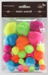 Pompony intensywne kolory 15mm-40mm 30szt - Galeria Hobby