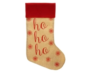 Skarpeta świąteczna z juty Ho Ho Ho 46cm - Godan
