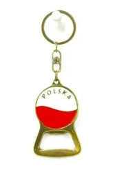 Brelok metalowy Otwieracz z Orłem i Flagą 6cm - ABINO