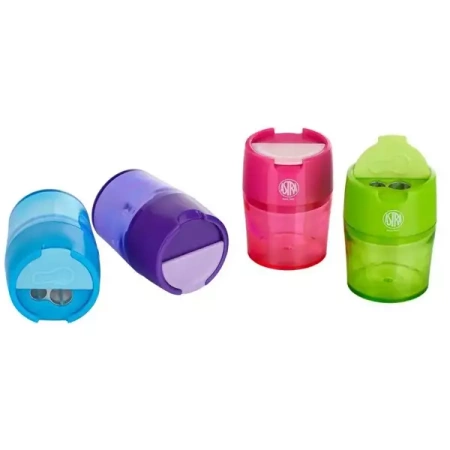 Temperówka z 2 otworami i dużym pojemnikiem - ASTRA papiernicze