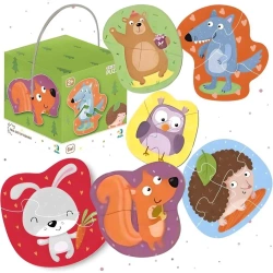 Puzzle 2-3-4 Zwierzęta leśne - Dodo