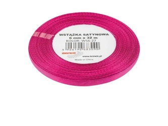 Wstążka satynowa purpura 6mmx32m - Brewis