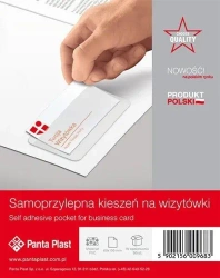 Kieszeń samoprzylepna na wizytówki 100x60mm - Panta Plast