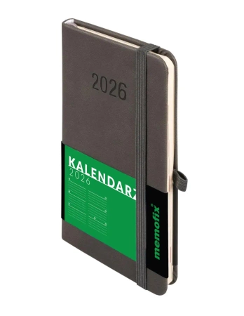 Kalendarz 2026 A6 Memofix TDW grafitowy - -