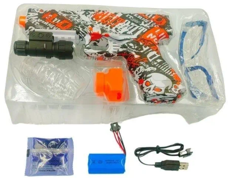 Pistolet na kulki żelowe i strzałki z ładowrką - Pegaz Toys