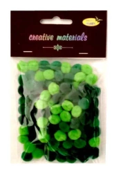 Pompony akrylowe zielona 10mm 100szt - Galeria Hobby
