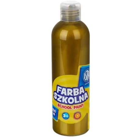 Farba szkolna naturalna tempera Astra 250 ml metaliczna zielona - ASTRA art-pap