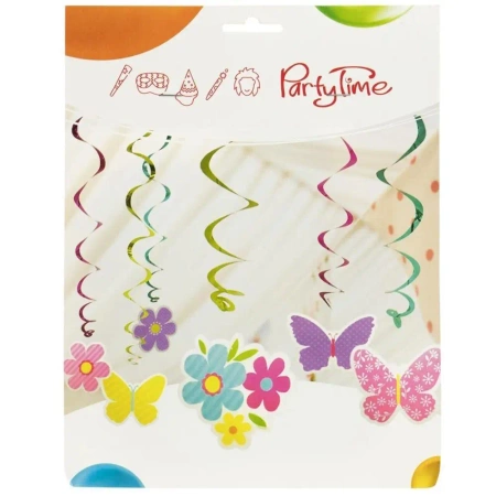 Wirujące dekoracje kwiatuszki i motylki 6szt - Arpex