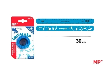 Linijka elastyczna niebieska 30cm - Praca zbiorowa