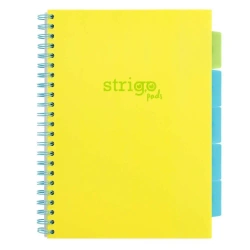 Kołozeszyt Pads A5/100K linia Neon żółty - Strigo