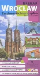 Wrocław Breslau Taschenzeichnungsplan. Rysunkowy plan kieszonkowy (wersja niemiecka) 1:16 500 - Opracowanie zbiorowe