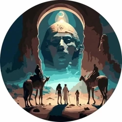 Malowanie po numerach okrągłe - Sfinks Egiptu 40cm - Twoje Hobby