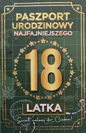 Karnet Urodziny 18 Nowy paszport męskie - YEKU