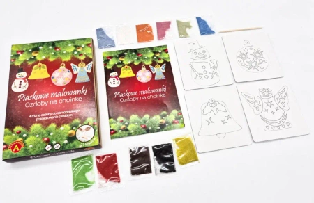 Piaskowe Malowanki. Ozdoby na Choinkę: Bałwanek - Alexander