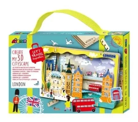 Stwórz pejzaż miejski Londyn - puzzle drewniane 3D - Avenir