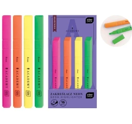 Zakreślacz Academy neonowy mix (16szt) - INTERDRUK