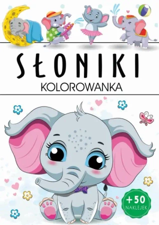 Słoniki kolorowanka - praca zbiorowa