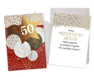 Karnet Urodziny 50 - Kukartka