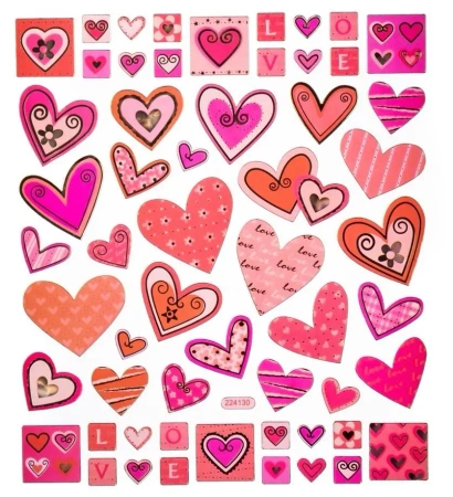 Naklejki serca 57szt - Dalprint