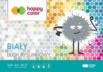 Paczka Blok rysunkowy biały A4 100g Happy Color 20sztuk