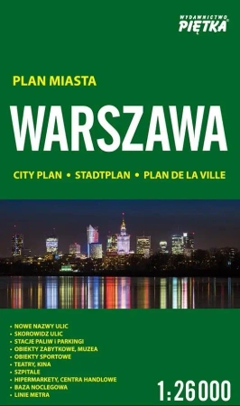 Warszawa 1:26 000 plan miasta PIĘTKA - paraca zbiorowa