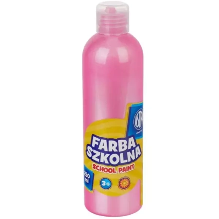 Farba szkolna naturalna tempera Astra 250 ml Astra 250 ml perłowa różowa - ASTRA art-pap