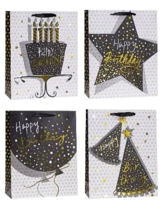 Torebka ozdobna brokat 18x23x8cm mix ROZETTE