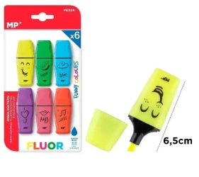 Zakreślasz fluorescencyjny mini 6szt - MP Main Paper