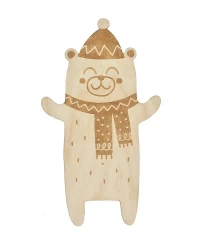 Drewniana zakładka do książki z grawerem - Miś - Milin