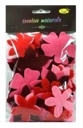 Kwiatki z filcu czerwienie i róże 60szt - Galeria Hobby