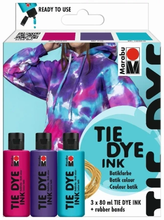 Zestaw farb do batiku Tie Dye Ink 3x80ml - Marabu