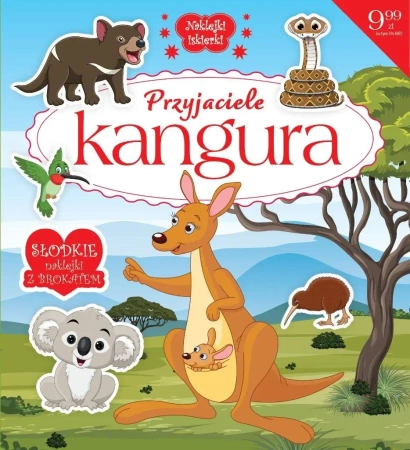 Naklejki iskierki z brokatem. Przyjaciele Kangura - praca zbiorowa