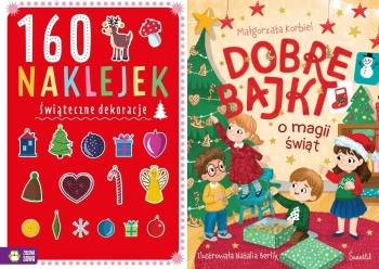 GOTOWA PACZKA MIKOŁAJKI POD CHOINKĘ Książka Kolorowanki Gra Naklejki Prezen - Zuzanna Osuchowska