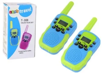 Walkie Talkie krótkofalówki zasięg 3km niebieskie - Leantoys