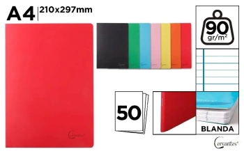 Notatnik A4/50 linia MIX - Cervantes