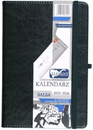 Kalendarz pedagoga 2025/26 A5 tyg. Salsa zielony - praca zbiorowa
