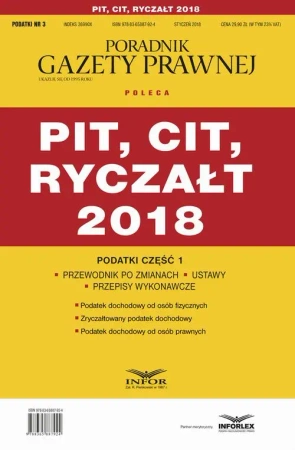 eBook PIT, CIT, ryczałt 2018. Podatki część 1 - Infor Pl