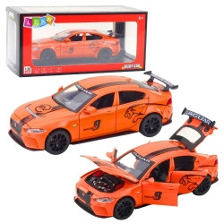 Jaguar metalowy światło i dźwięk pomarańczowy - Leantoys