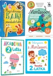 Zestaw prezentowy 2-latka. Bajki + Naklejki + Ćwiczenia + Teczka Montessori - Katarzyna Szcześniewska, Magdalena Szcześniewska, Marta Szcześniewska