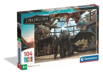 Puzzle 104 Super kolor How To Train Your Dragon - Clementoni